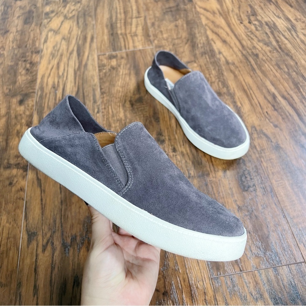 Steve Madden • Fayna Sneaker slip on flatform faux suede grey